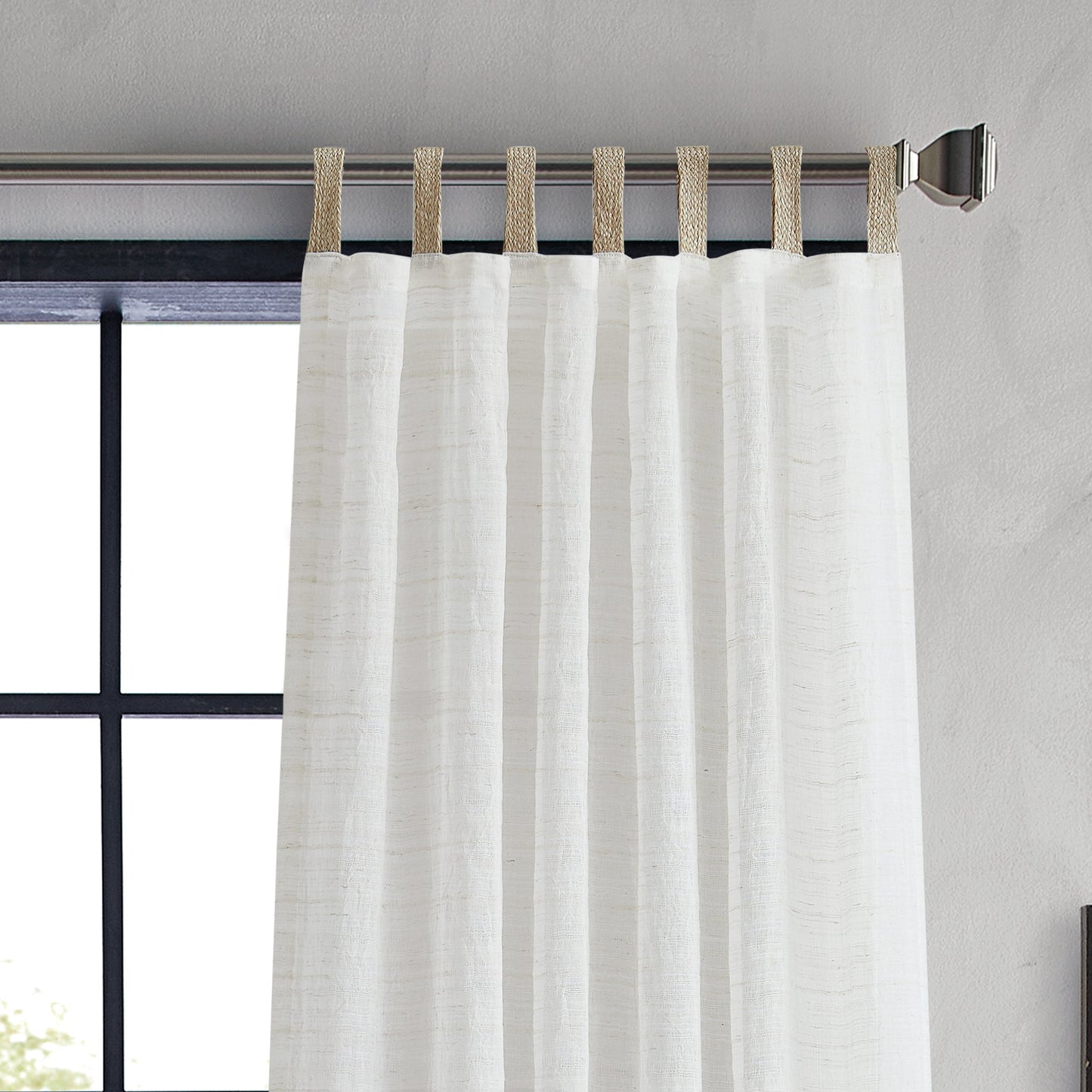 DKNY Antigua Jute Curtain Panel Paar