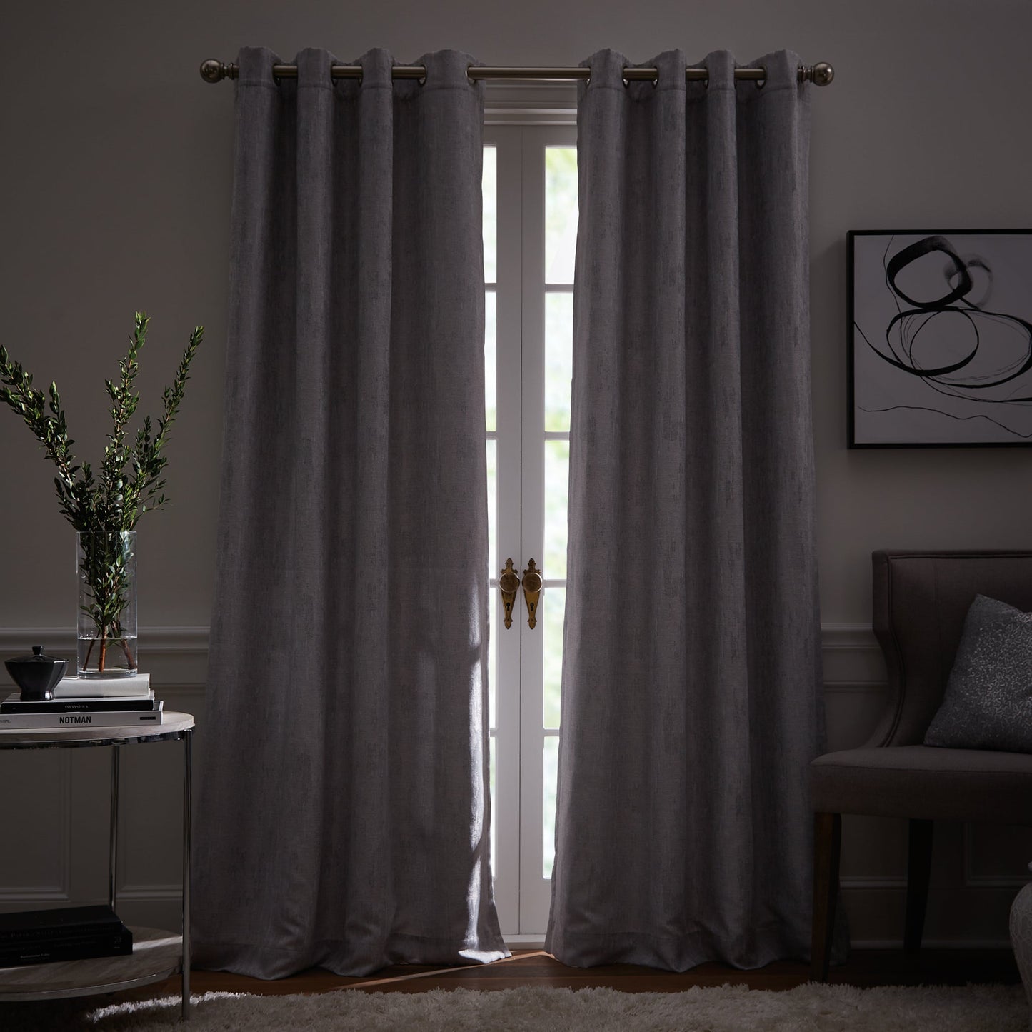 KARL LAGERFELD PARIS Ember Blackout Curtain Panel Paar