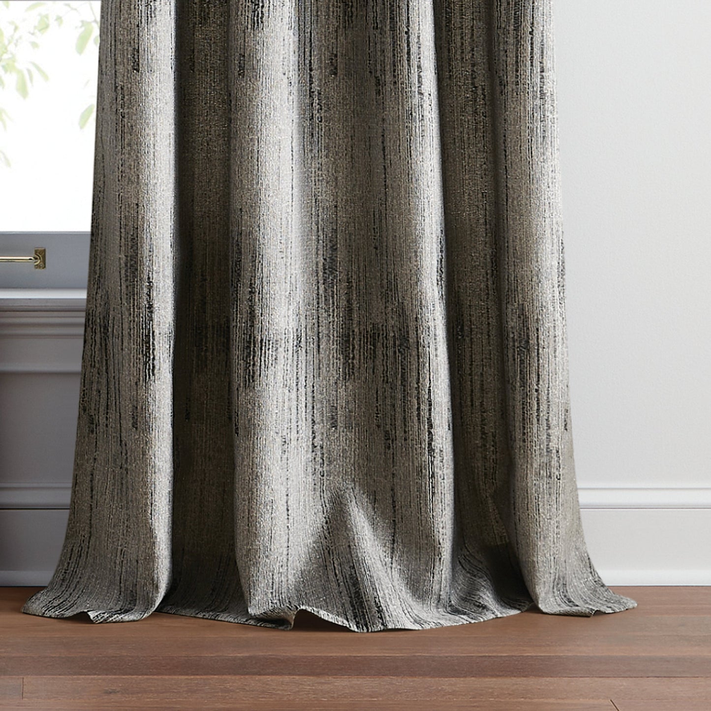 DKNY Basalt Jacquard Raum Verdunkelung Vorhang Panel-Paar