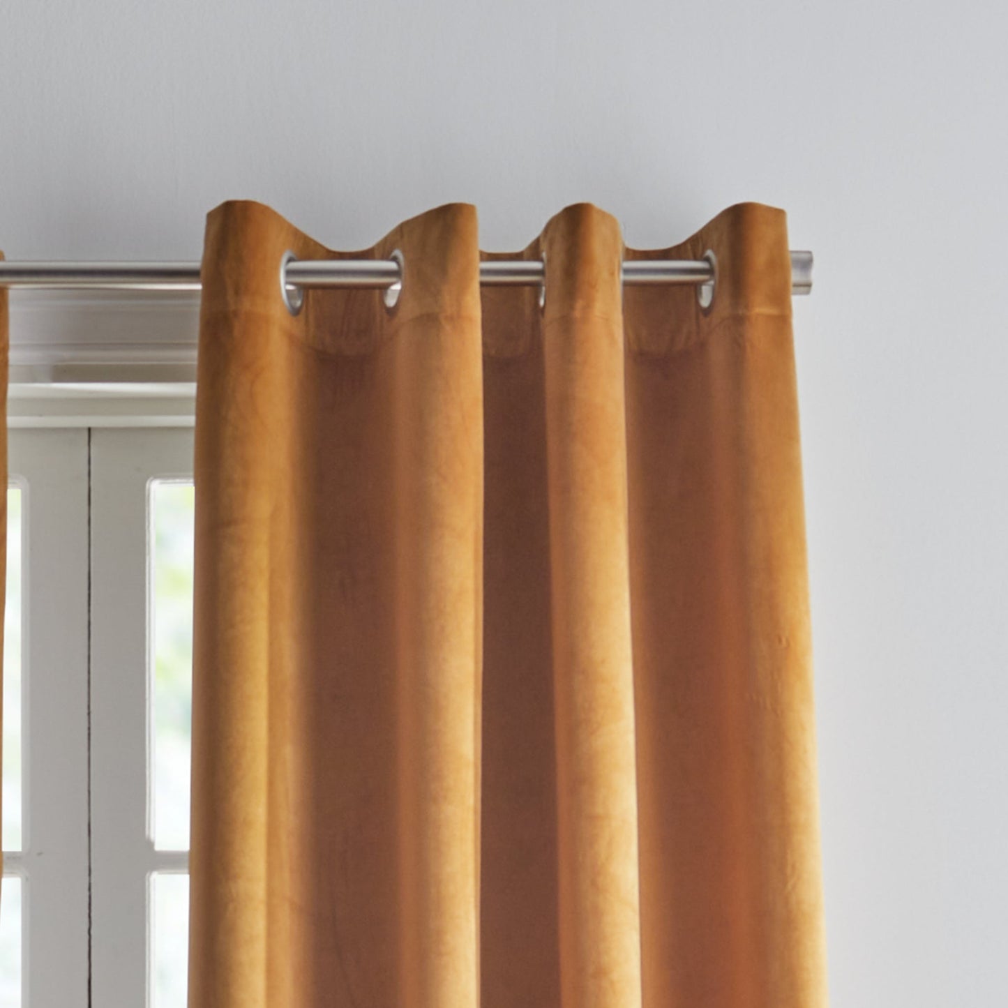 KARL LAGERFELD PARIS Velvet Blackout Grommet Curtain Panel Paar