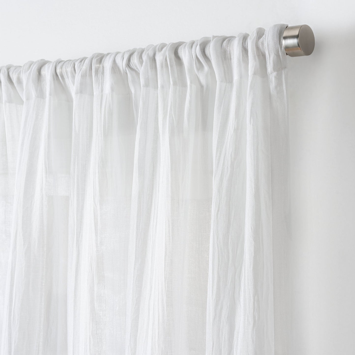 Martha Stewart Crinkle Sheer Curtain Poletop Panel Paar