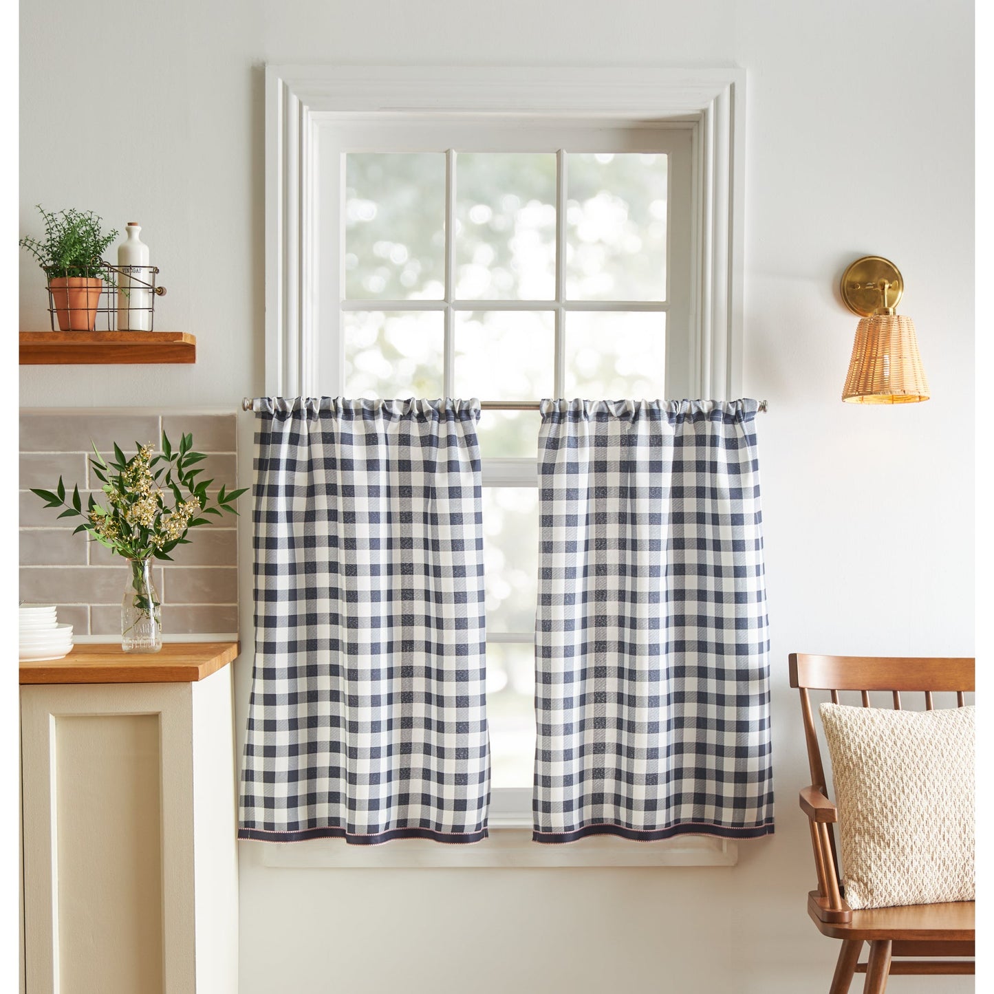 Martha Stewart Chickens 3-Piece Valance & Tiers Set