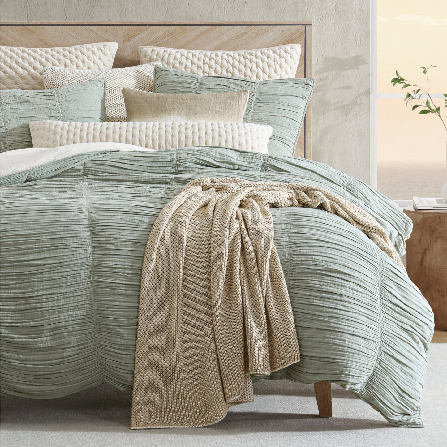 DKNY PURE Velvet Quilt Bolster - Dekoratives Kissen
