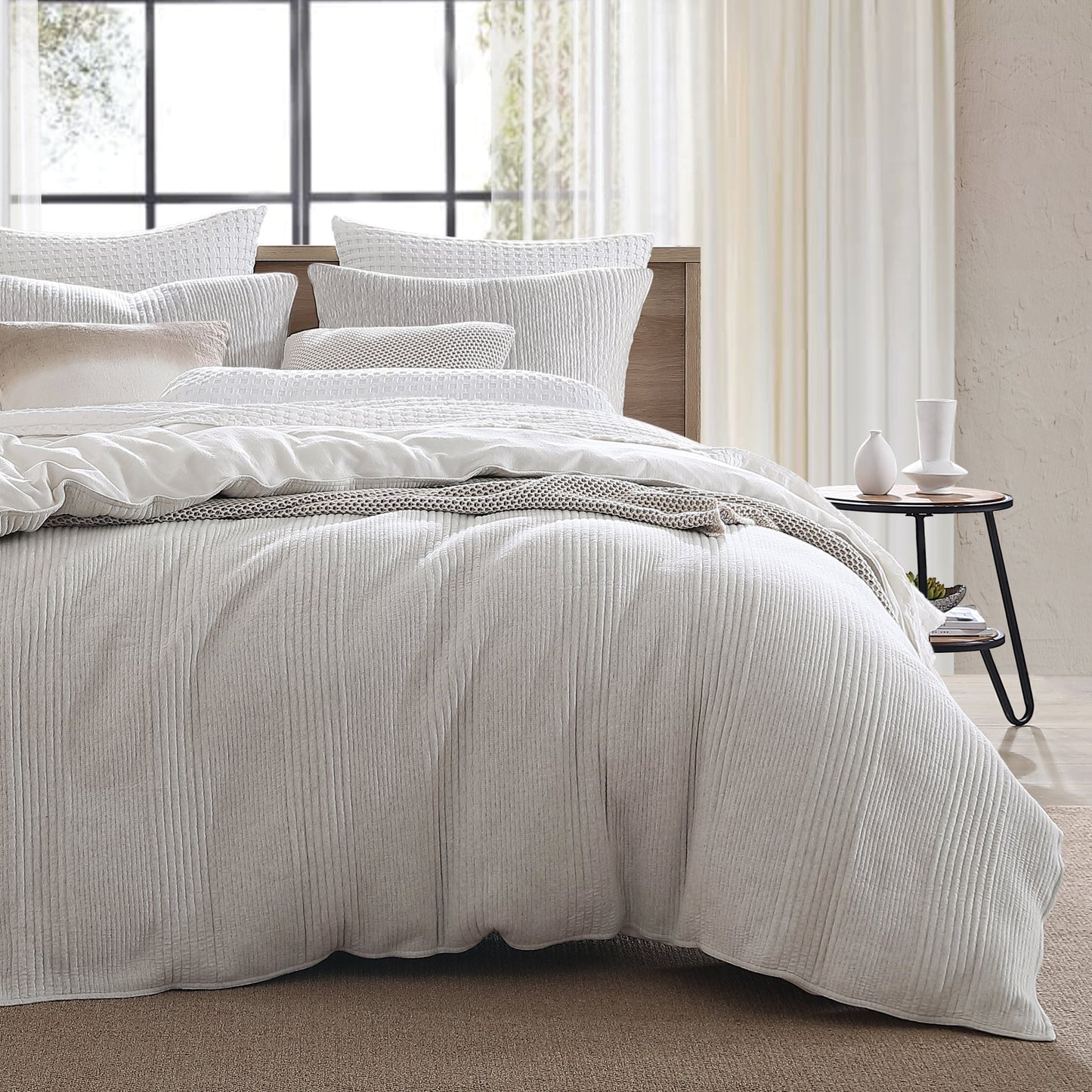 DKNY Reines Ribbed Jersey Comforter Set