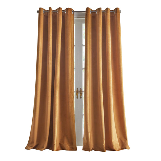 KARL LAGERFELD PARIS Velvet Blackout Grommet Curtain Panel Paar