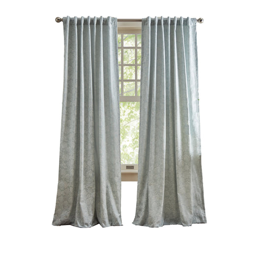 Martha Stewart Cottage Floral Lined Curtain Panel Paar