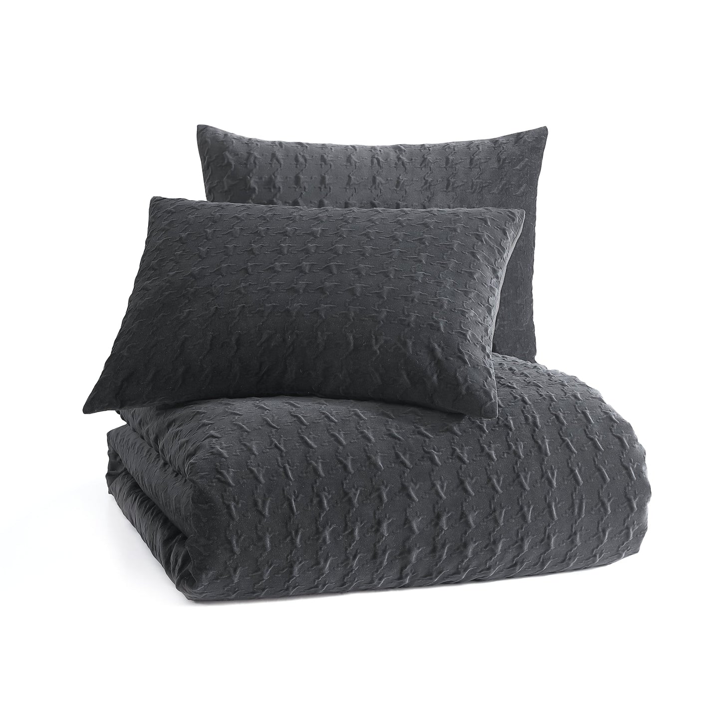 KARL LAGERFELD PARIS Samt Houndstooth Duvet Set