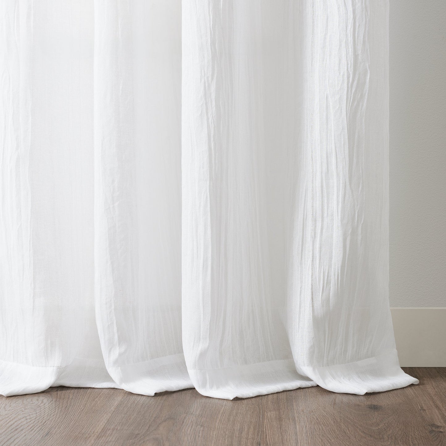 Martha Stewart Crinkle Sheer Curtain Poletop Panel Paar