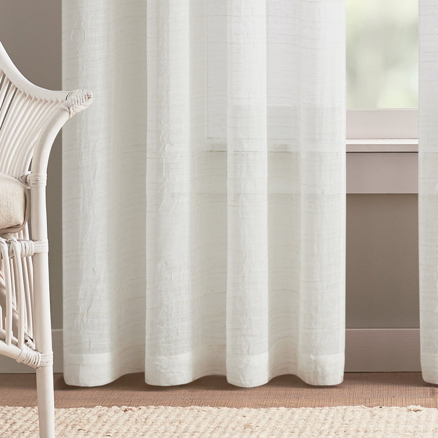 DKNY Antigua Jute Curtain Panel Paar