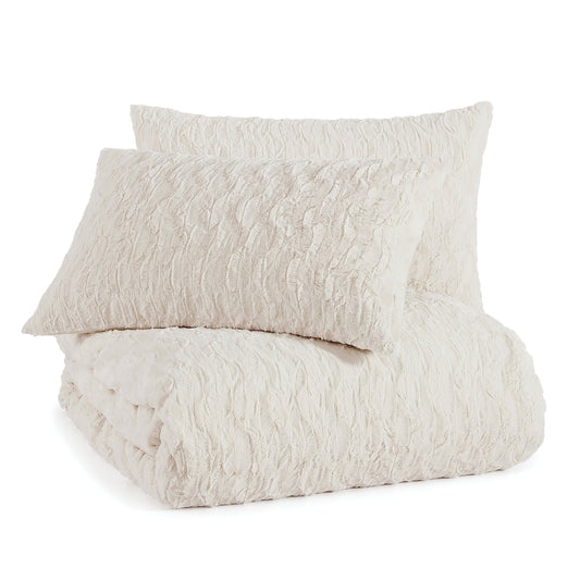 KARL LAGERFELD PARIS Himmlisches Faux Fur Comforter Set