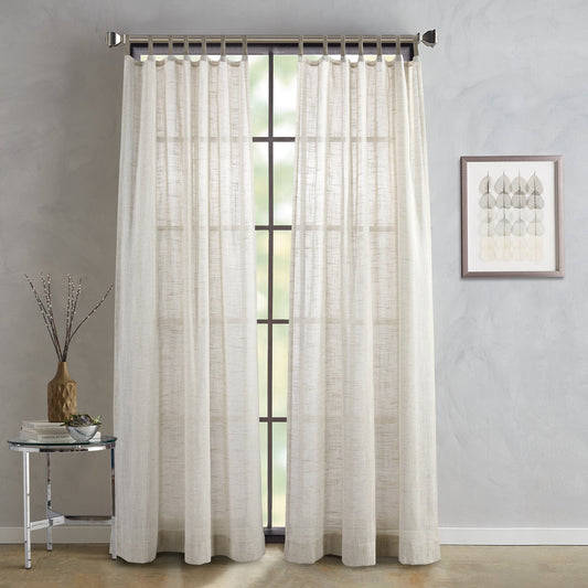 DKNY Classic Linen Jute Curtain Panel Paar